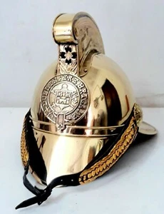 Dublin Fire Brigade Brass Fireman Officer Helmet Firefighter Helmet Replica GH36 - Picture 1 of 3