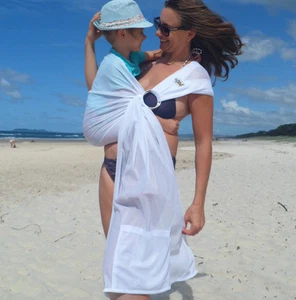 Walkabout Carrier Ring Sling Baby Child Water Mesh Quick Dry Beach Pool White - Picture 1 of 7