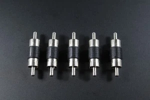 PACK DE 5 CABLES DE AUDIO ACOPLADOR CONECTOR A TOPE BARRIL RCA MACHO A MACHO - Imagen 1 de 6