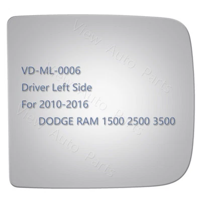 Replace Towing Mirror Glass For 2010-2020 Dodge Ram 1500 2500 3500 Driver Side - Image 1 of 4