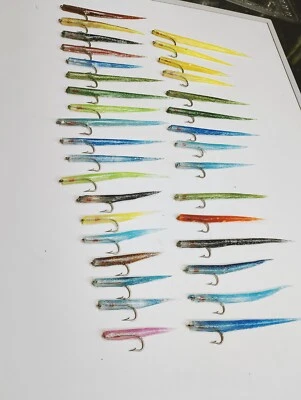 esche artificiali in silicone per la traina costiera kit da 10pezzi colori misti - Immagine 1 di 4