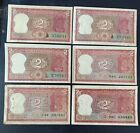 6 Different Governors, Authentic Indian Two rupees ,TIGER UNC notes  Rare to get