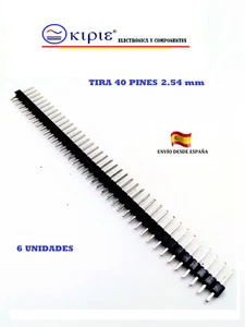 6 UNIDADES CONECTOR TIRA 40 PINES MACHO, PASO 2.54 mm¡10ª REPOSICIÓN! - Imagen 1 de 1