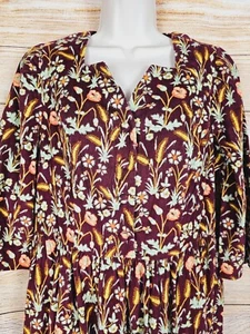 Laura Ashley X Joanie Floral Prairie Vintage Style Corduroy Dress Size 12 - Picture 1 of 5