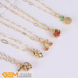 CZ Fruit 14K Yellow Gold Filled Charms Pendant Chain Necklace Jewelry Gift 18"AU - Picture 1 of 72