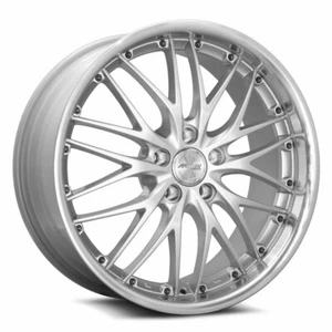 19x8.5 MRR GT1 5x112 +35 Hyper Silver Machine Lip Wheels (Set of 4) - Picture 1 of 3