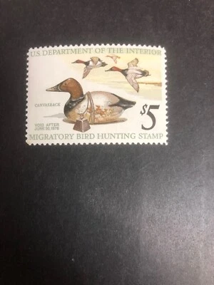 Rw42 $5 Canvas Back Very Fine Mint Never Hinged - Image 1 of 2