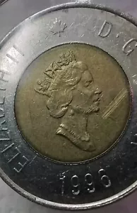 1996 Canadian Toonie $2. 122 - Foto 1 di 4