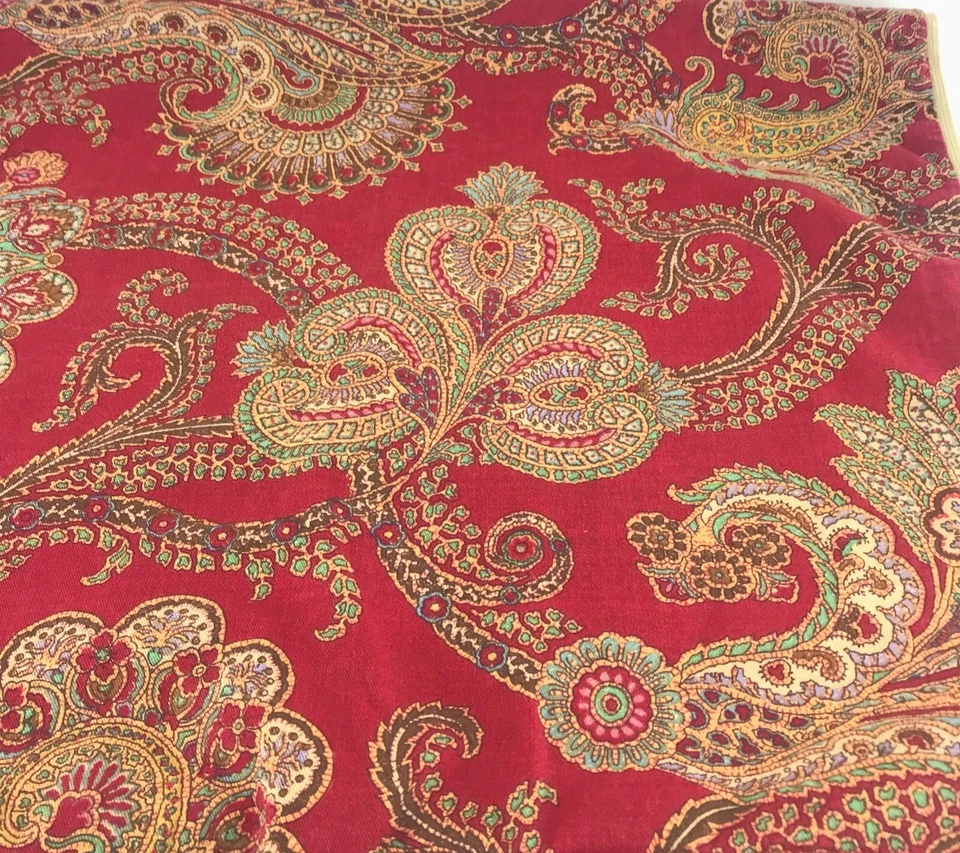 CHAPS JULIETTE PAISLEY RED/BLUE/GOLD/BROWN SET OF 2 KING PILLOW SHAMS - Image 1 of 2