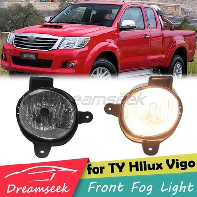 Front Fog Light for Toyota Hilux Vigo 2011-2014 Driving Lamp w/ Halogen Bulb L+R - Image 1 of 4