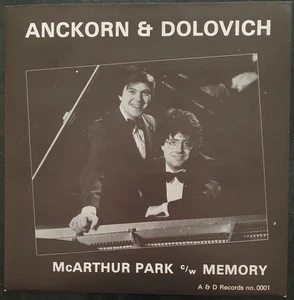 ANCKORN & DOLOVICH - Signed 45rpm Record - McArthur Park/Memory - MUSIC - Picture 1 of 2