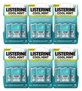 Listerine Cool Mint Pocketpaks Portable Fresh Breath Strips to Kill 99% of... - Picture 1 of 8