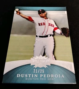 2010 Topps Triple Threads DUSTIN PERDROIA Sapphire SSP #/25!✨ BOSTON ICON!! 🔥 - Picture 1 of 17