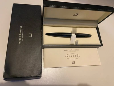 Caneta esferográfica torcida ALFRED DUNHILL AD 2000 BLACK STARDUST NOVA NA CAIXA - Imagem 1 de 4