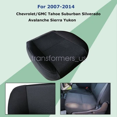 Cubierta de asiento de tela de repuesto negra para GMC Sierra 1500HD 2012 2013 Foto 1 de 4