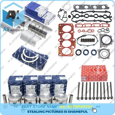 Engine Pistons Rings Gaskets Bolts Rebuild Kit For VW AUDI A3 A4 2.0TFSI BWT BPY Foto 1 de 4