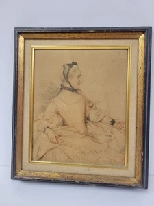 Antique JEAN ETIENNE LIOTARD Profile Woman Portrait - Picture 1 of 7