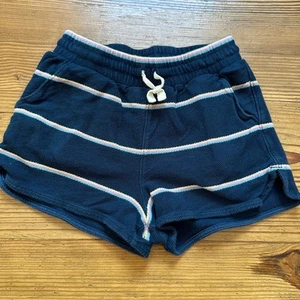 Tea dark navy colorful striped cotton drawstring waist shorts SIZE 12 - Picture 1 of 4