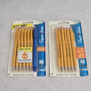 Lápices mecánicos para afilar Paper Mate 0,7 mm HB #2 amarillo retorcible 2010 2014 - Imagen 1 de 10