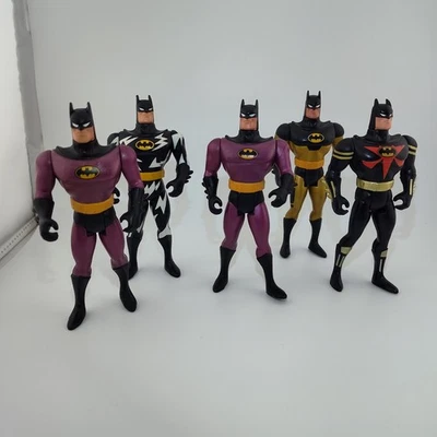 1993 Batman action figures lot purple gold black white vintage toys lightning - Image 1 of 4