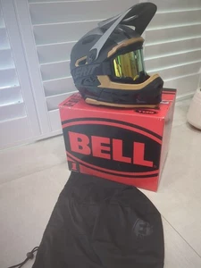 Bell Mountain Bike Helmet Super DH SIZE LARGE & Leatt Goggles Ships Free - Picture 1 of 24