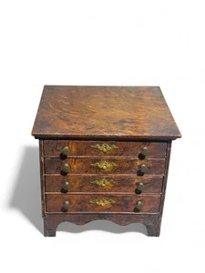 ANTIGUA CÓMODA ROBLE APRENDIZ GEORGIANA C1760s RARA - Imagen 1 de 9