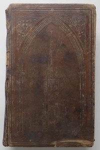 1843 Protestant Episcopal Common Sacraments Psalm Book Cathedral Binding - Foto 1 di 22