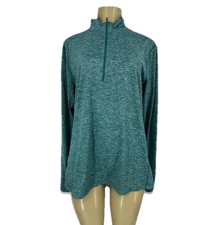 Nike Running XL DriFit Women Element T-Shirt Quarter Zip Long Sleeve Active  J29 - Image 1 of 4