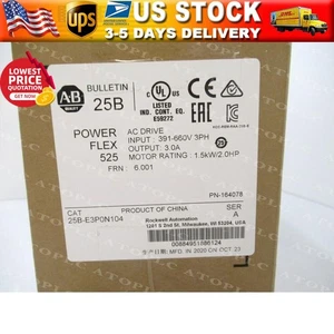 25BE3P0N104 AB 25B-E3P0N104 PowerFlex 525 1.5KW 2HP AC Drive US Free Tax - Picture 1 of 4