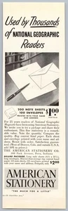 1947 American Stationary Company Vintage Print Ad Peru Indiana - Bild 1 von 2