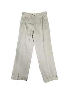 Brooks Brothers Hose Herren 35x30 Khaki Advantage Chino Elliot Plissee Bündchen - Bild 1 von 9