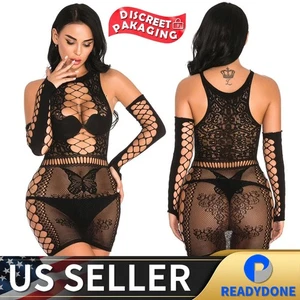 Sexy große Damen Dessous Schritt offen Schritt offen Netzstrümpfe Strumpfhose  - Bild 1 von 10