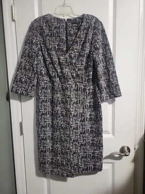 Vtg Donna Karan Professional Business Career Midi Dress Size 14 1990s  - Image 1 of 4