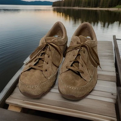 Zapatilla deportiva Oxford para mujer talla 8 Skechers ciclistas gamuza acanalada con cordones marrón desierto Foto 1 de 4