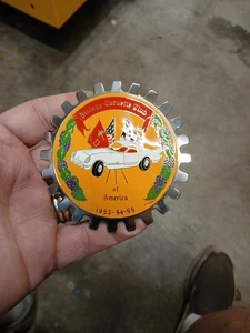Chrome Corvette Club Grille Badge Topper Accessory (BP) - Picture 1 of 4