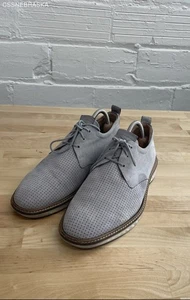 ECCO Gray Men's Derby Oxfords - Size 8-8.5 - Picture 1 of 8