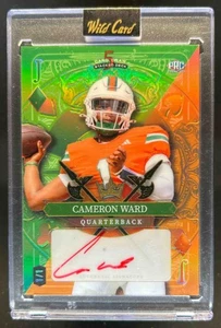 2024 Wild Card 5 Stacked Deck Cameron Ward Color Match Green Orange Auto #1/1 - Picture 1 of 2
