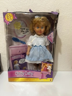 Muñeca parlante clásica Mattel Chatty Cathy 2001 vintage con caja. Talking Works! Foto 1 de 4