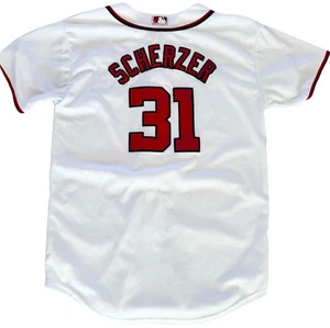 Majestic Washington Nationals #31 Max Scherzer Jersey White Youth Size XL MLB - Picture 1 of 11