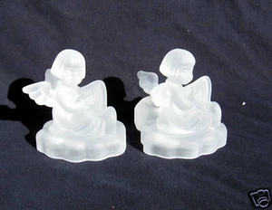 Avon M.I. Hummel Crystal Candlesticks Song of Praise - Picture 1 of 1