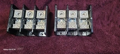 Marathon Cat No 1433553 Barrier Terminal Block 3 Pole, 600V 400 MCM USED - Image 1 of 2