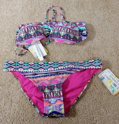 Women's 2pc Hobie Bikini Top & Bottom Swimsuit Set Size M - Image 1 of 4