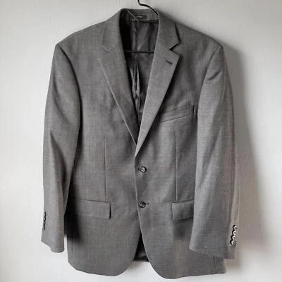Linea Uomo Modern Fit Gray 100% Wool 2 Button Blazer Size 40 Regular Men's - Image 1 of 4