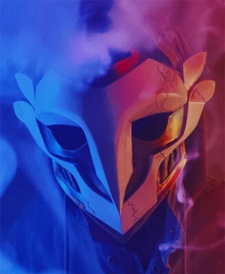 LOL Arcane：League of Legends Ekko Cosplay Halloween Mask Party Props Helmet Gift - Image 1 of 4