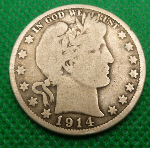 1914s  Barber Liberty  Half   #BUY14s-3-    Better COIN Cover