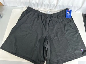 Men's 4XL Champion Black Athletic Shorts Plus Size Gym Workout Comfy Sports NWT - Picture 1 of 9