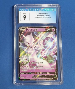 Pokemon TCG Pokémon GO 030/078 MEWTWO V Ultra Rare CGC Graded 9 MINT - Picture 1 of 2