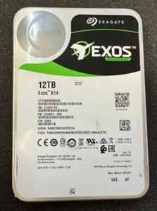 Seagate Exos X14 12TB 7.2K SAS 12Gb/s 3.5" Internal HDD ST12000NM0038 - Afbeelding 1 van 1