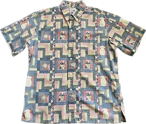 Reyn Spooner 2000 Men's L Aloha Hawaiian Shirt American Patriotic Uncle Sam RARE - Picture 1 of 10