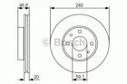 Genuine Bosch Brake Discs Pair fits Fiat Palio - 1.4 - 96-01 0986479S74
